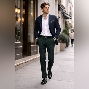 Paul Smith Soho Fit Black Tailored Trousers | Made in Italy | Slim Dress Pants